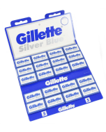 Gillette Silver Blue (100 Pack) DE Razor Blades