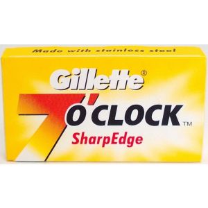Gillette 7 O'Clock (5 Pack) Yellow Sharp DE Razor Blades