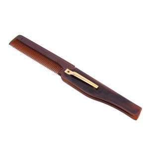 Beard & Moustache Folding Comb - Wood Effect
