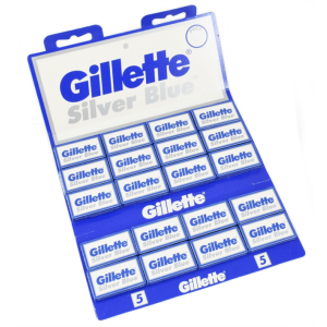 Gillette Silver Blue (100 Pack) DE Razor Blades