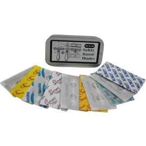 Double Edged Razor Blade Sample Pack (10 Blades in Storage Tin)