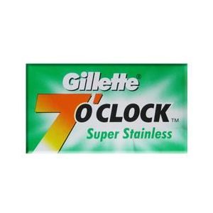 Gillette 7 O'Clock (5 Pack) Green Super Stainless Steel DE Razor Blades