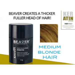 BEAVER Hair Building Fibers - Medium Blonde 12g