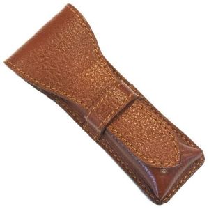 Parker LP3 Saddle Leather Safety Razor Case - Brown