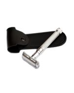 Safety Razor Double Edged Butterfly Chrome with Case