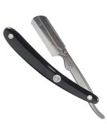 Parker 33R Barber Shavette Razor - Stainless Steel & Black Handle