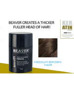 BEAVER Hair Building Fibers - Medium Brown 12g