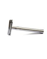 DE Safety Razor DE53 All Chrome Plain Handle with Case